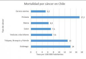 Mortalidad por tipo de cáncer