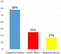 ¿Dónde realiza principalmente sus compras de alimentos e insumos del hogar?